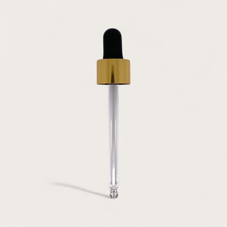 Glass Pipette for 50 ml Bottles Black and Gold